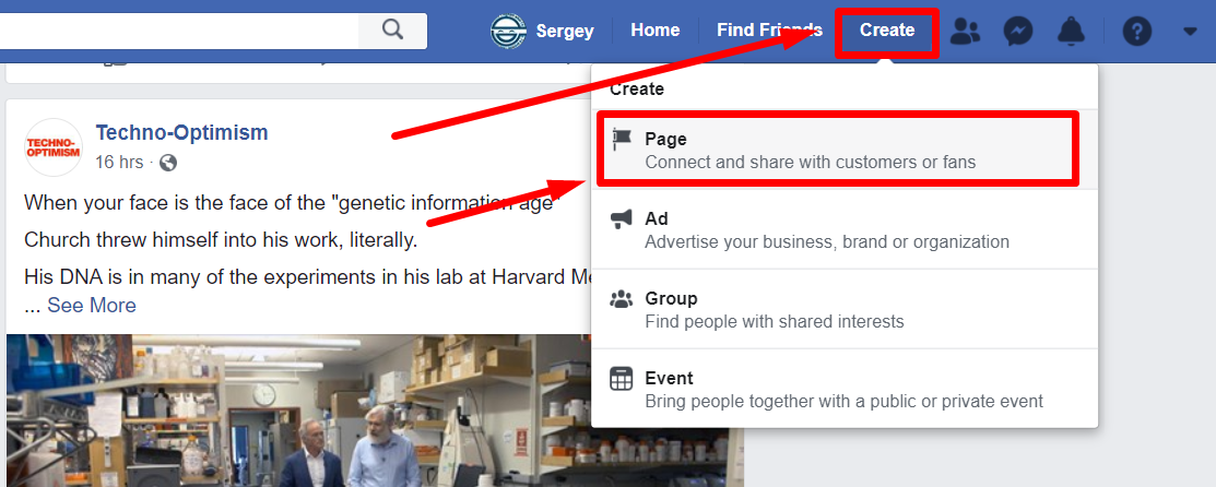 Facebook Business Page Create a Business Page