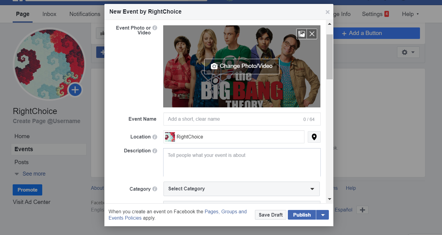 Facebook Business Page URL pages