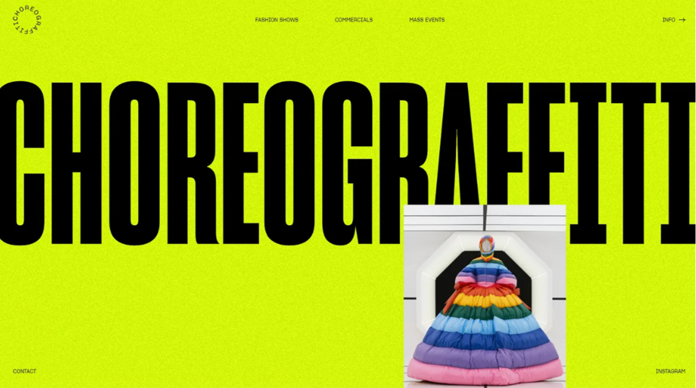 Example of using oversized typography