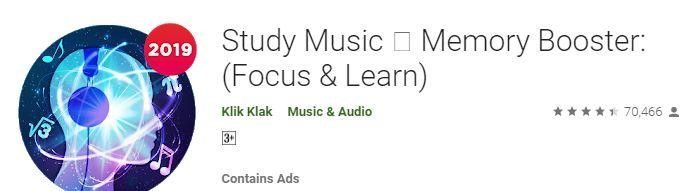 Study Music – Memory Booster Android Apps for College Students
