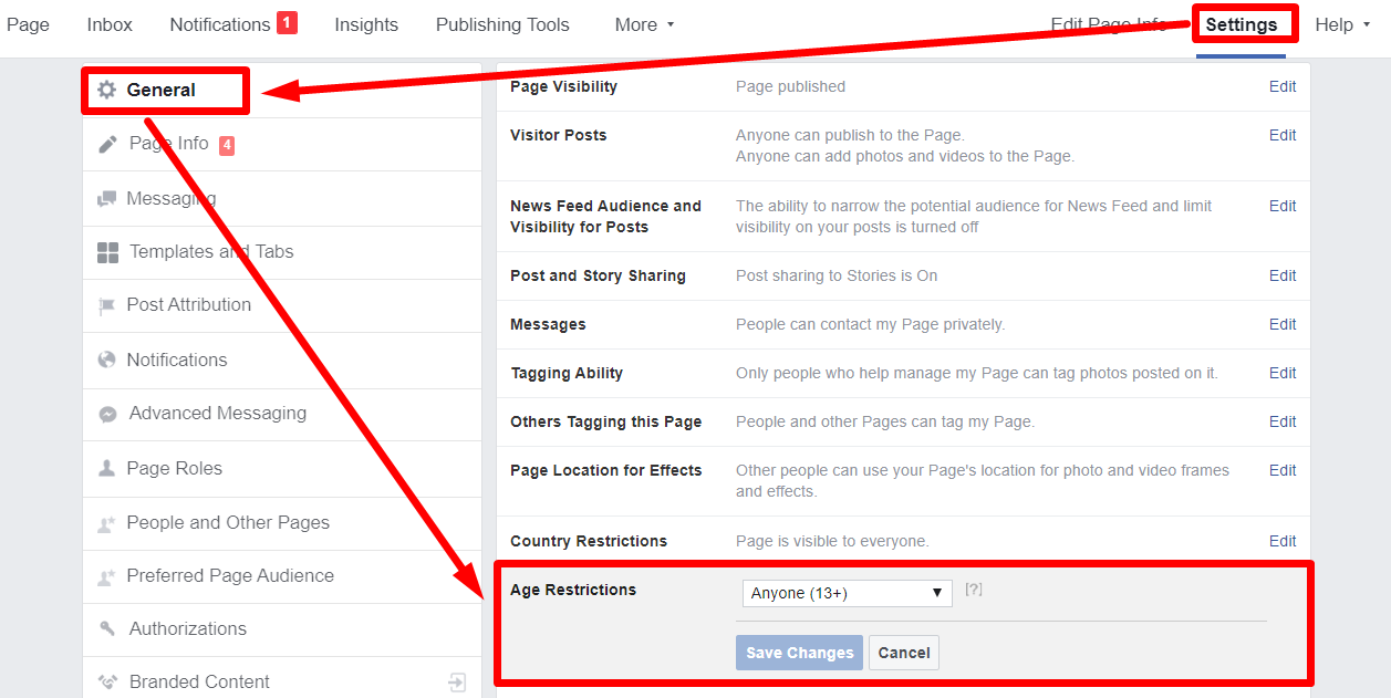 Facebook Business Page post