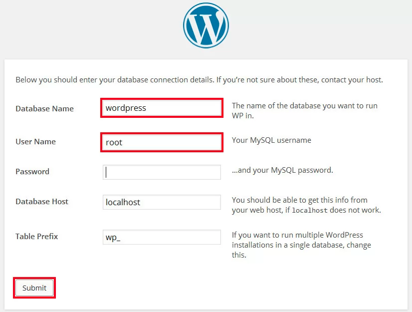 Submit Create A New WordPress Theme