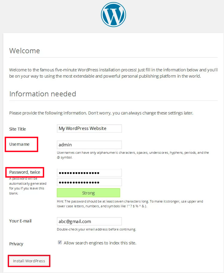 installation Create A New WordPress Theme