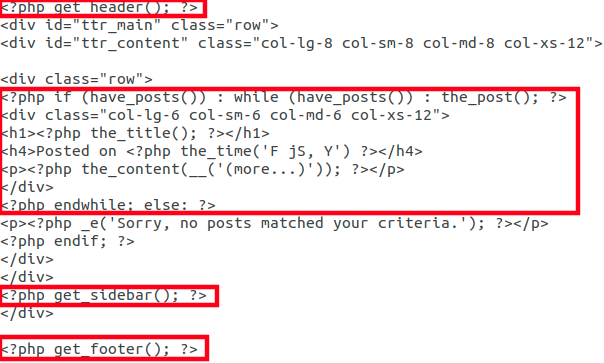  main content Create A New WordPress Theme