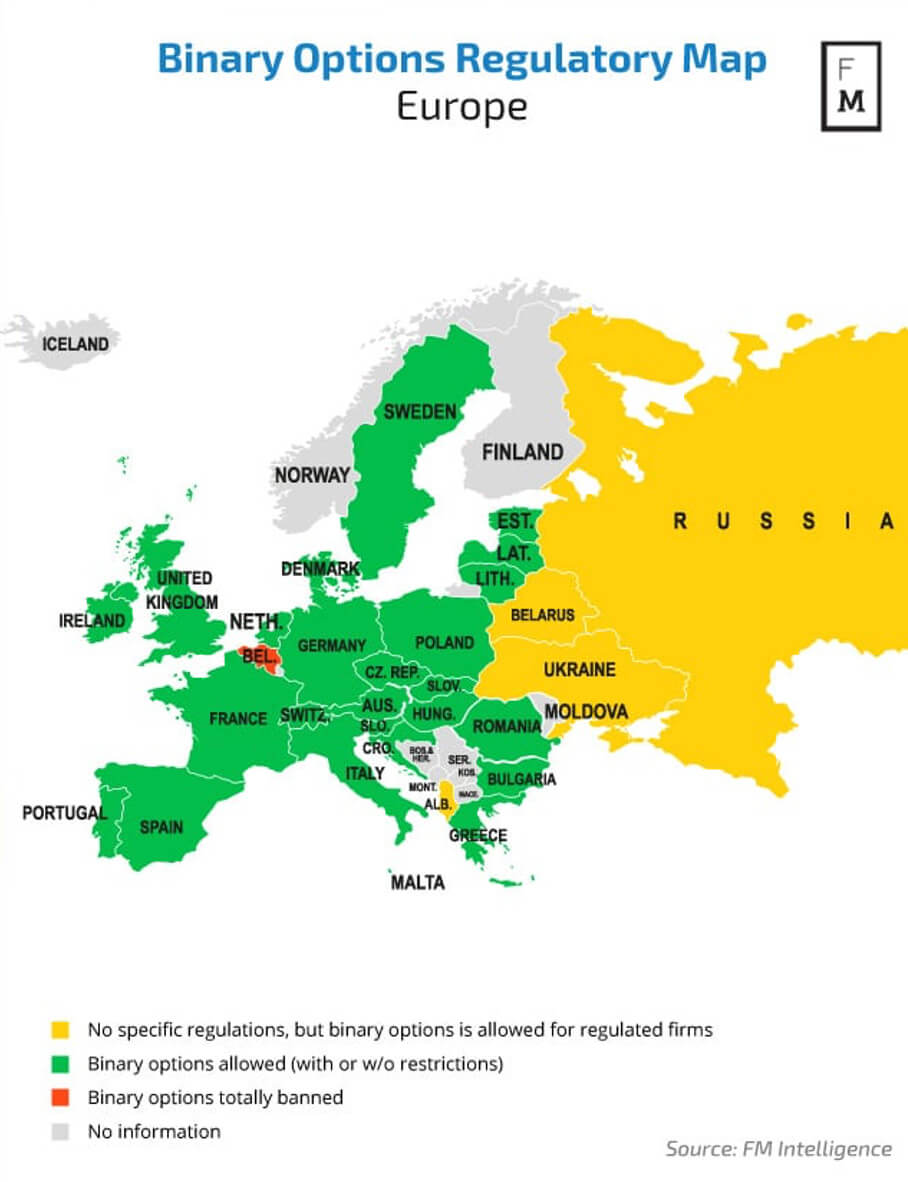 binary regulated map europe
