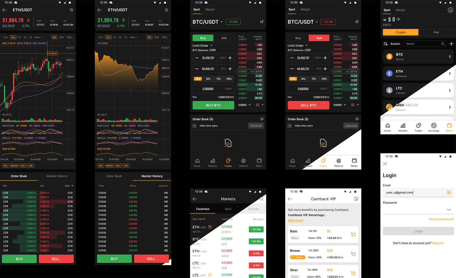 crypto exchange ui/ux