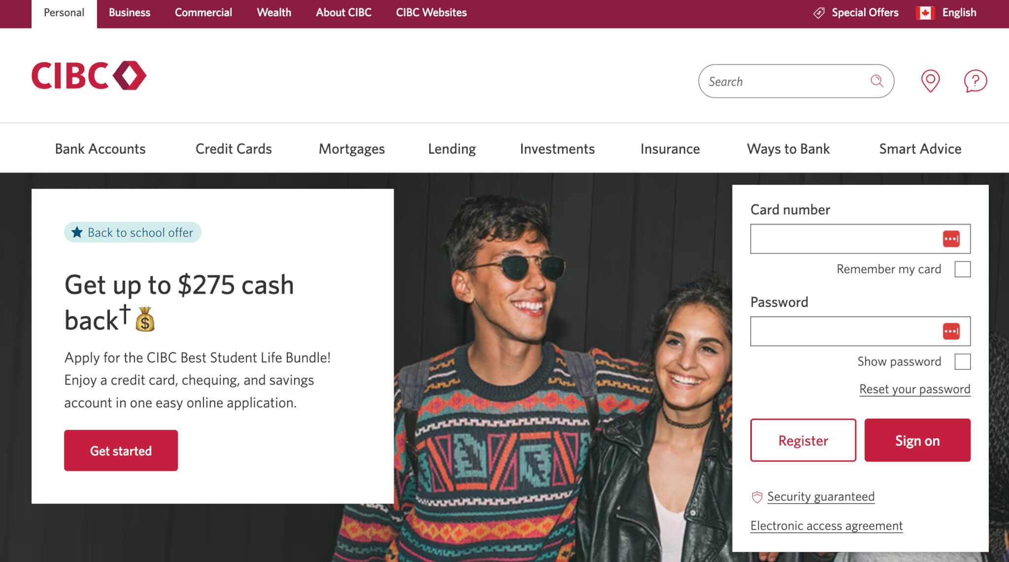 Imperial Bank of Commerce Website