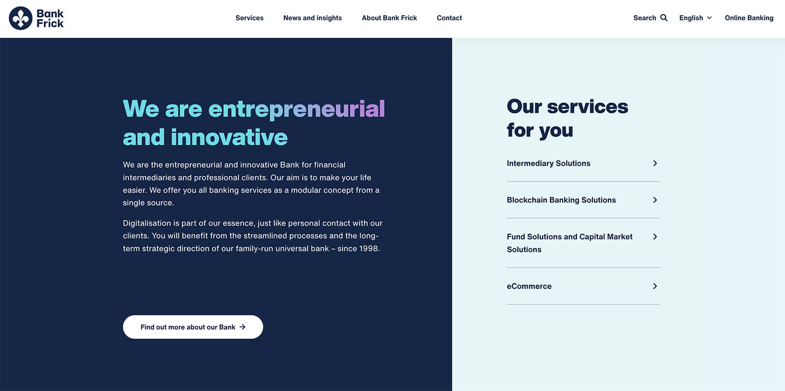Bank Frick Website