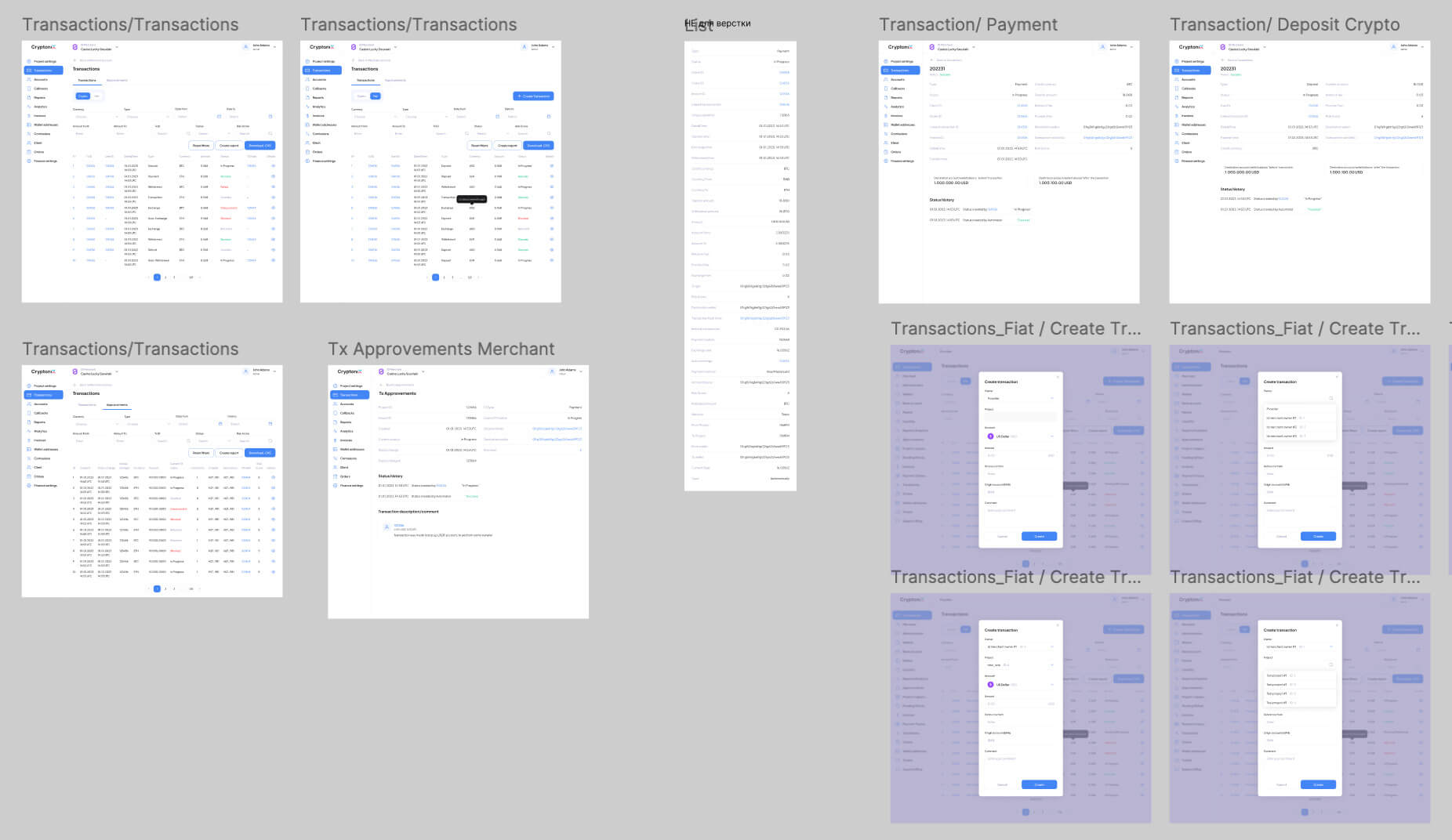 crypto project figma design