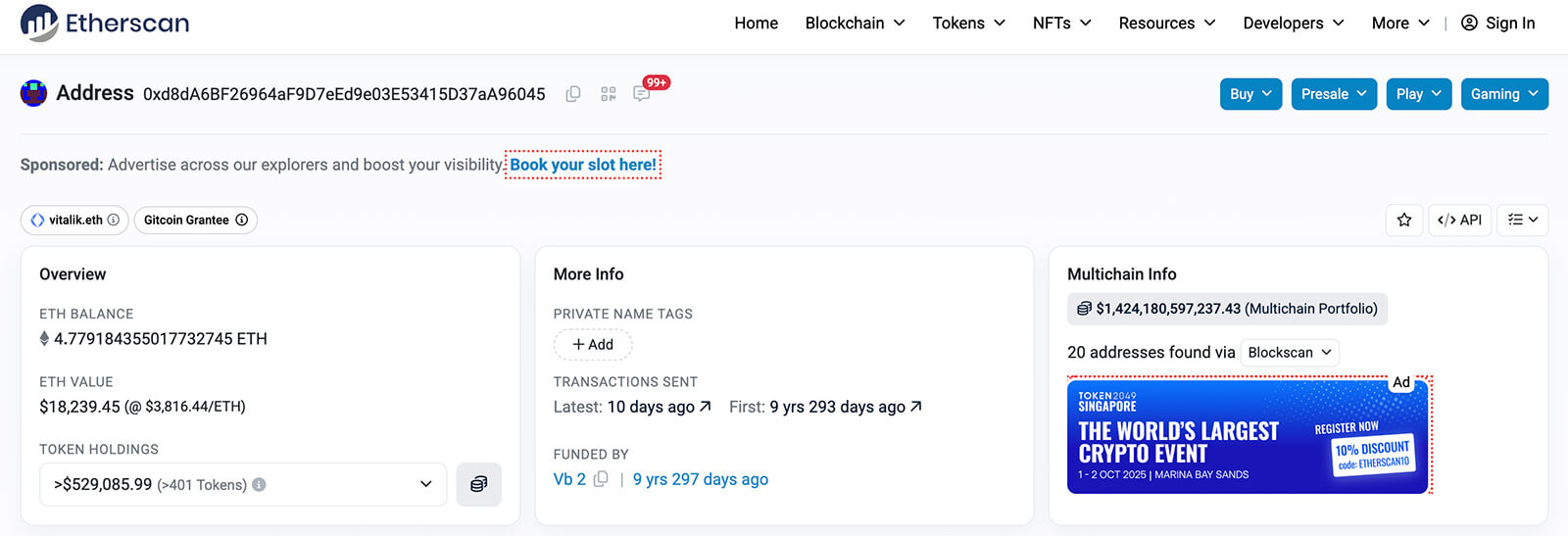 vitalik wallet