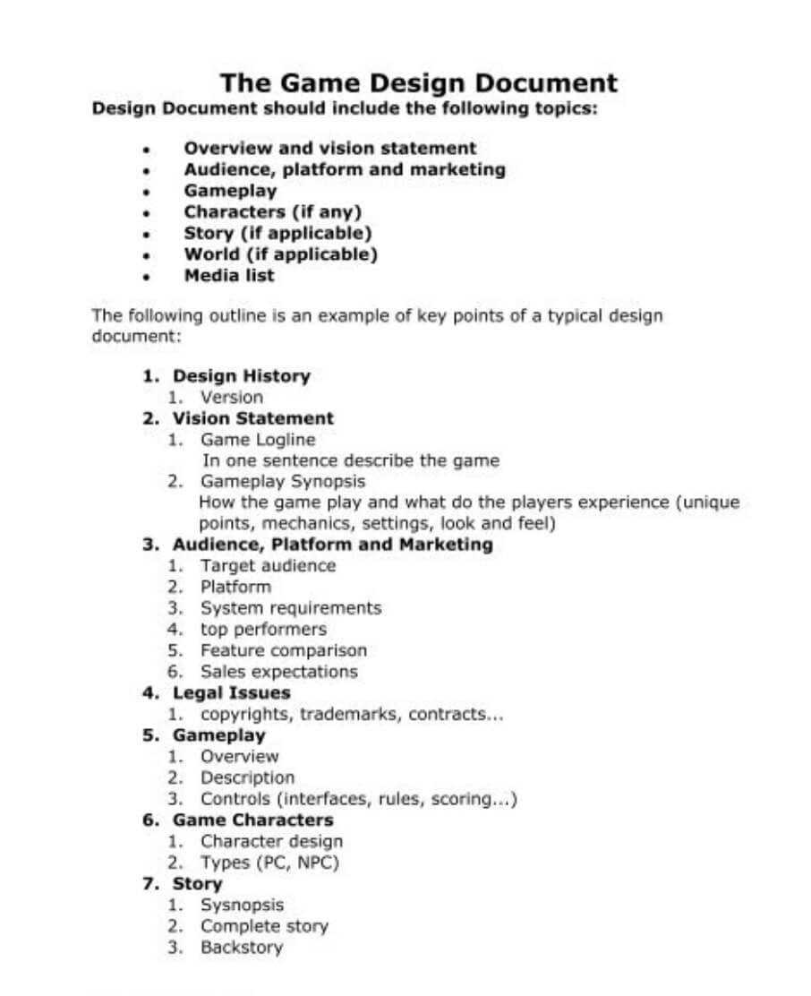 game design document (gdd)