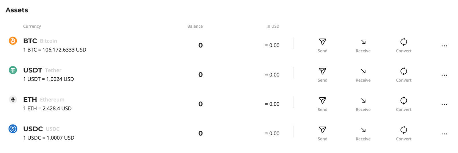 paxful assets page