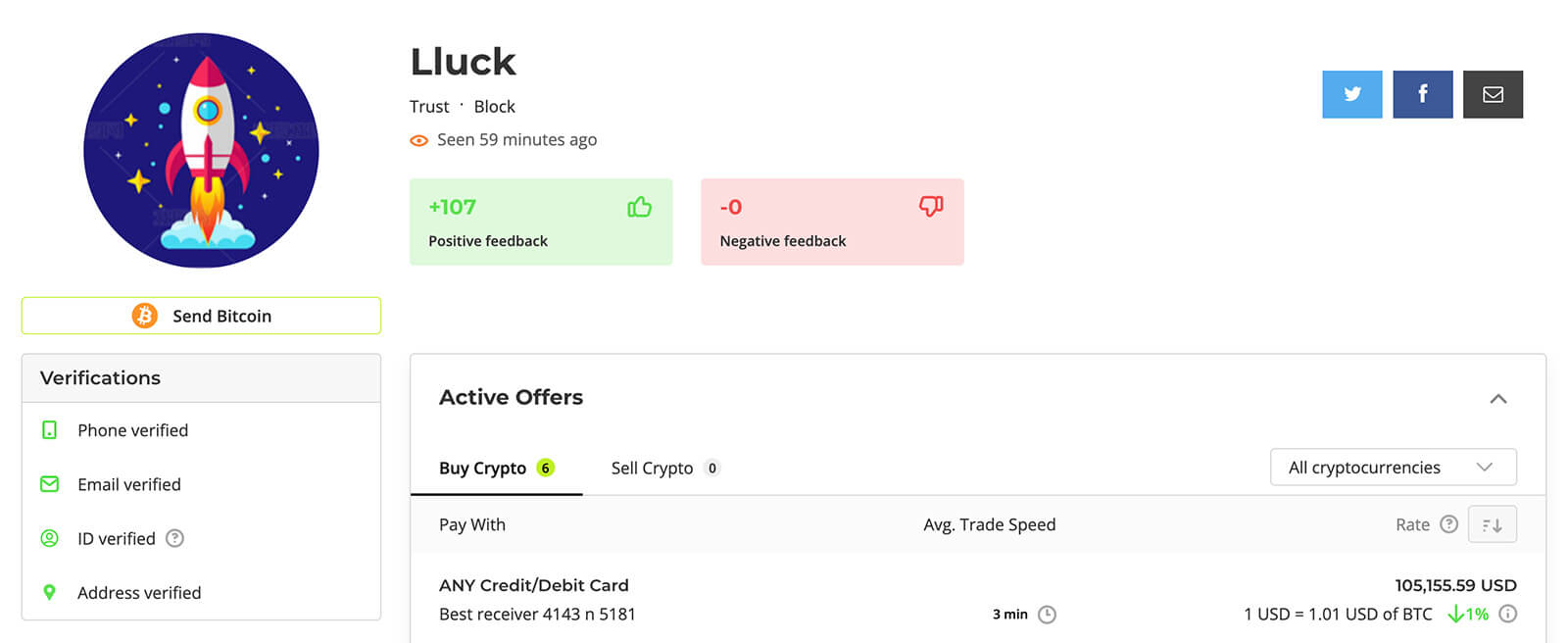 paxful feedback page