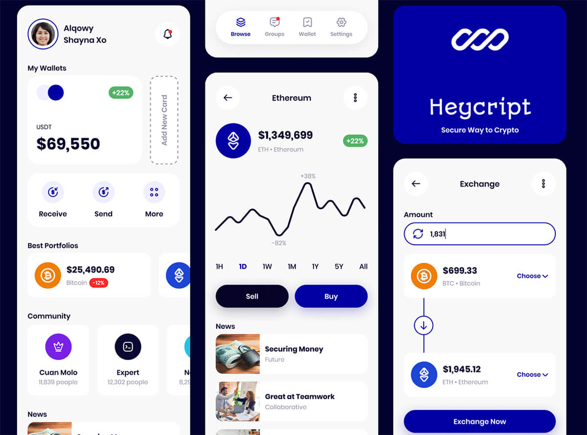 Crypto Wallet UI/UX Design