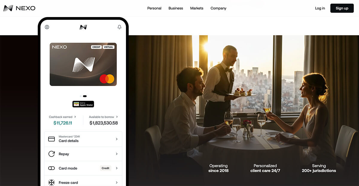 Платформа крипто-банкинга Nexo