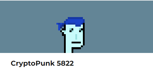 NFT Cryptopunk 5822, вартістю 32,75 мільйона доларів