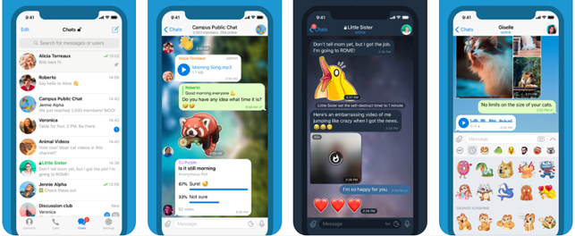 Який вигляд має інтерфейс месенджера Telegram