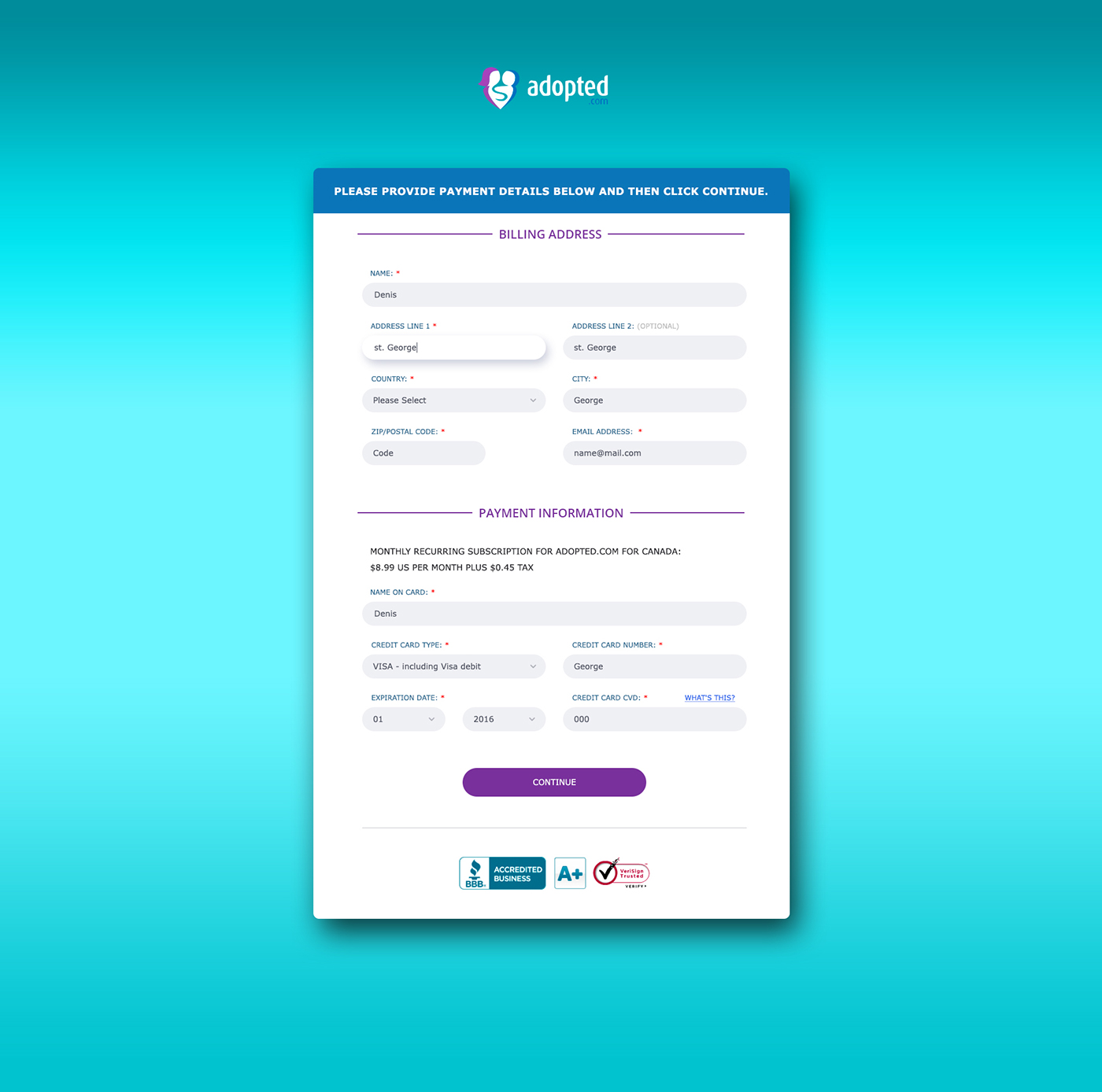 Adopted allows people to find other families members - Business project - Web-design - Merehead Development