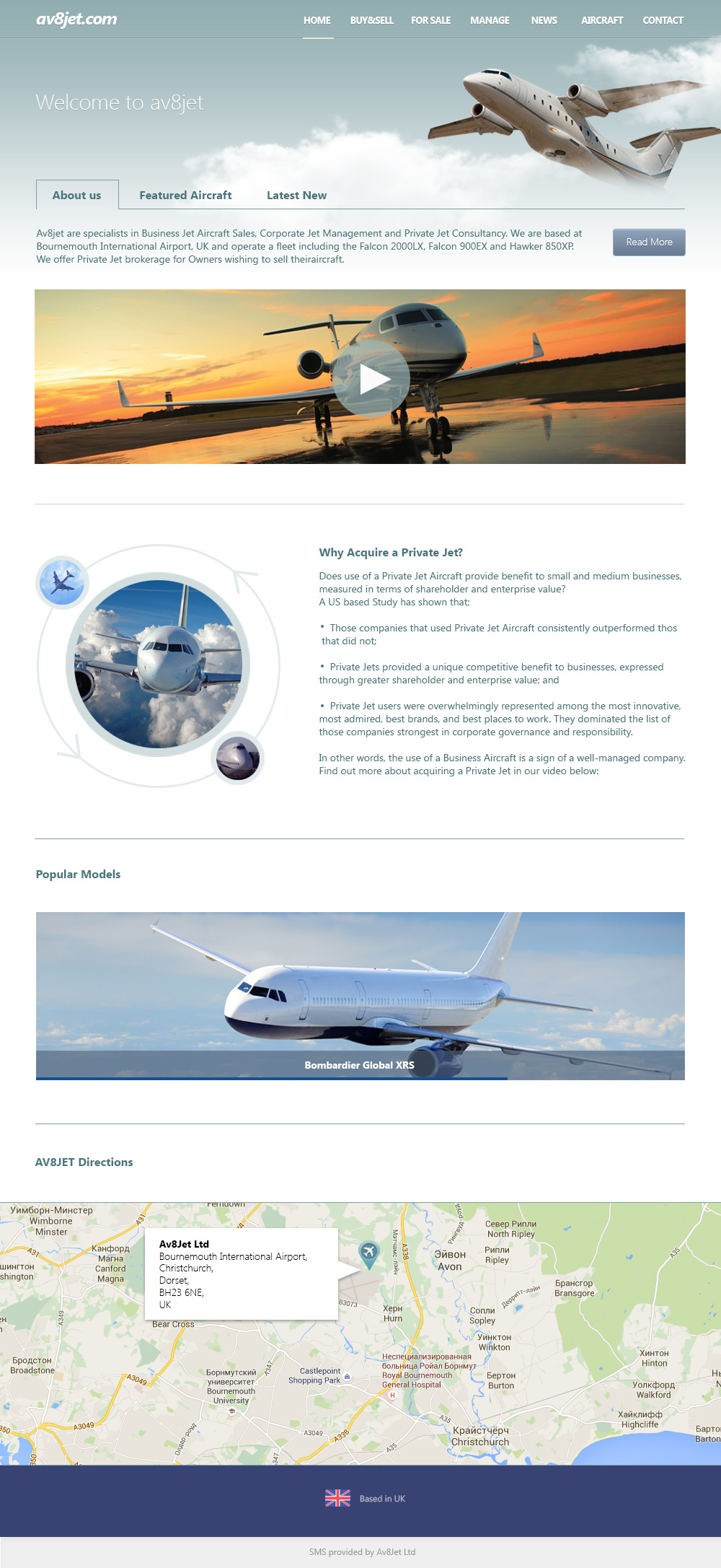 Av8Jet - Flight company - Web-Development - Merehead Development