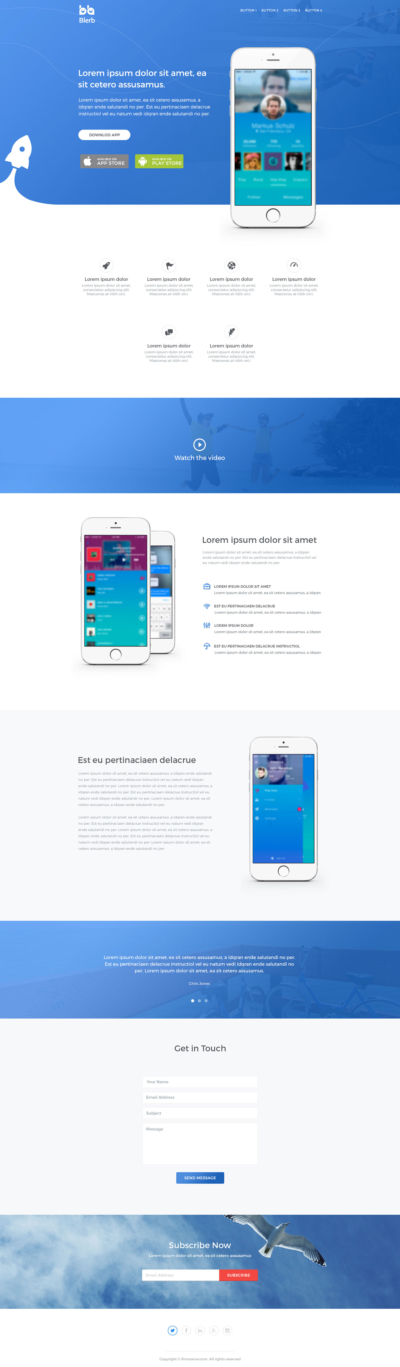 Blerb - Landing Page - Web-Design - Merehead Development