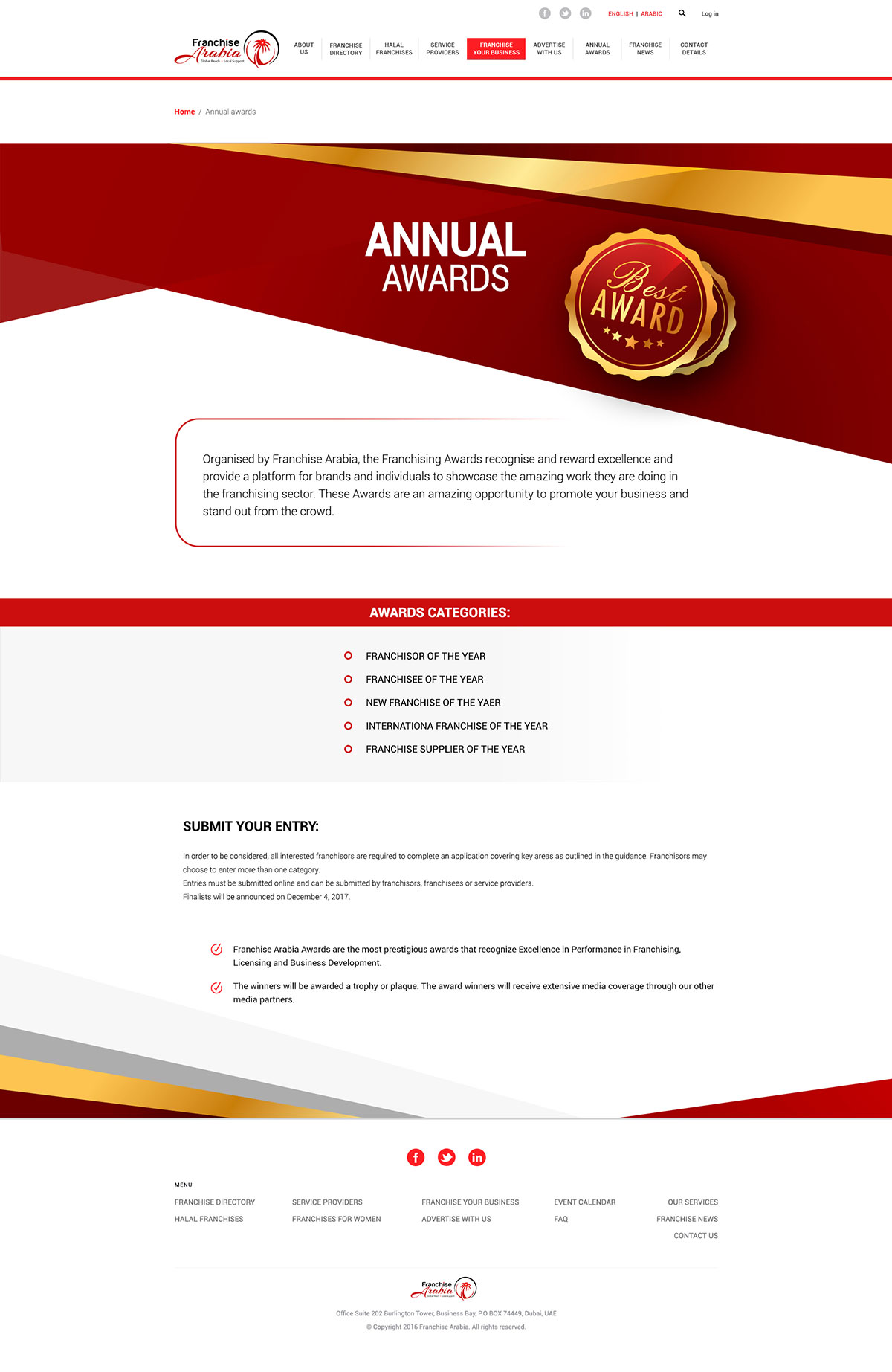 Franchise Arabia - Business project - Web-development - Merehead Development