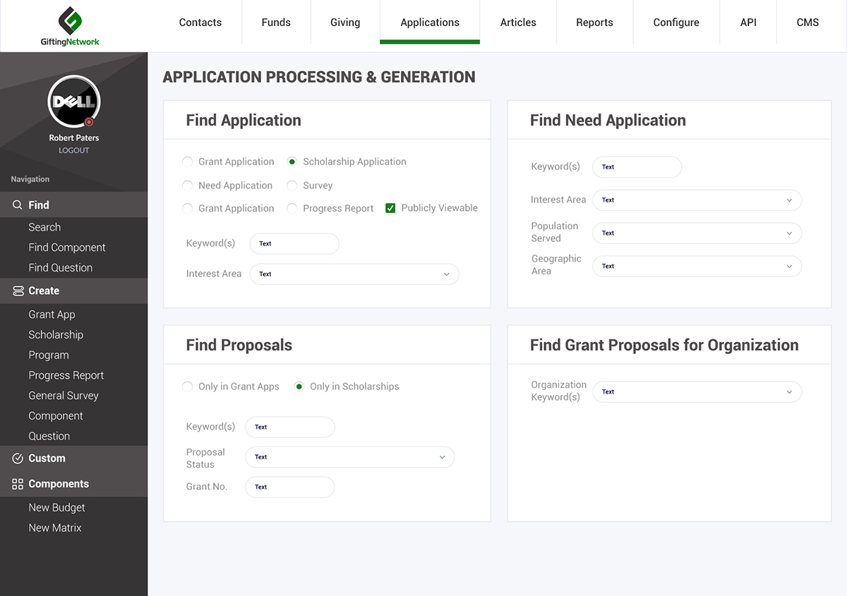 Gifting network - Dashboard - Web-Development - Merehead Development