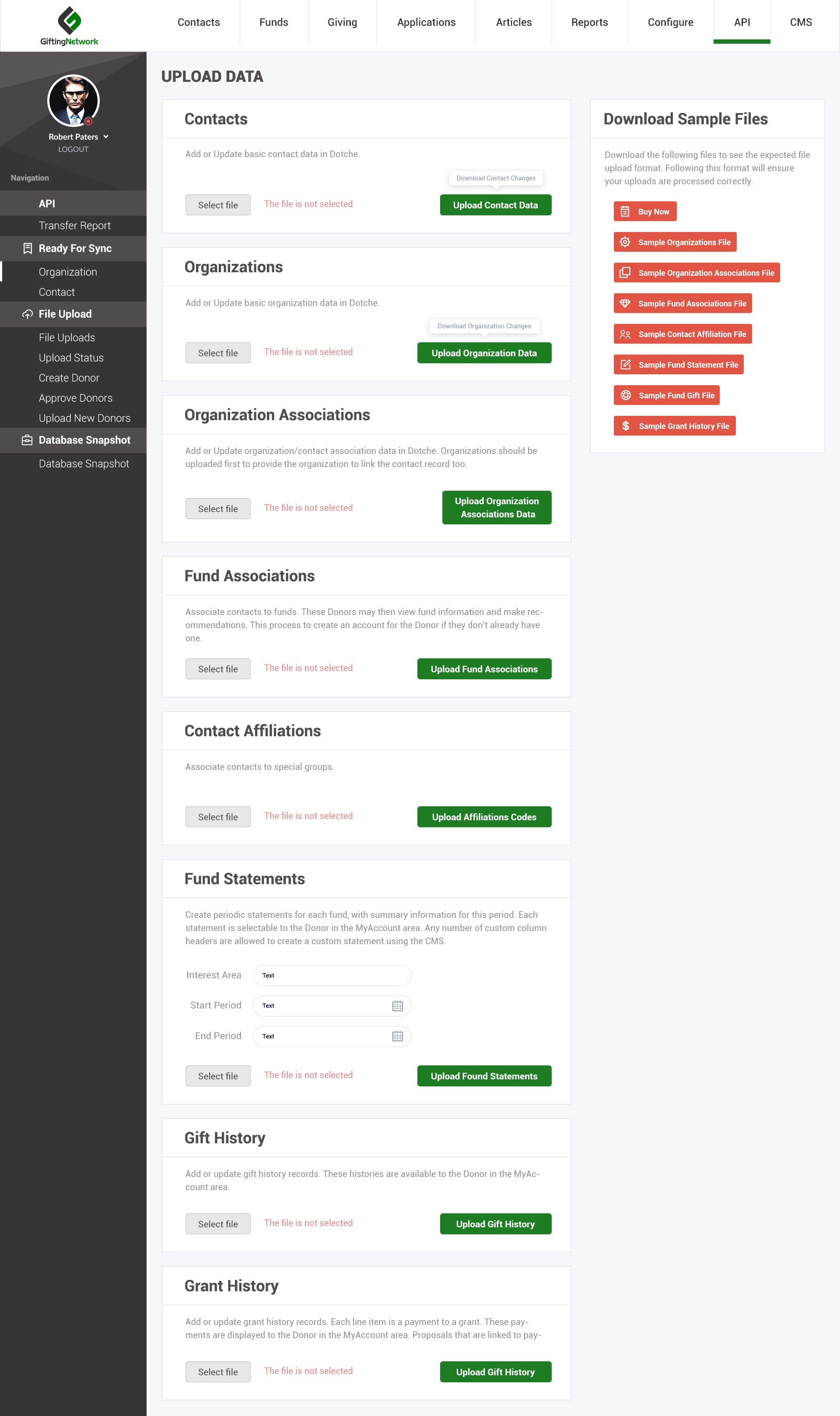 Gifting network - Dashboard - Web-Development - Merehead Development