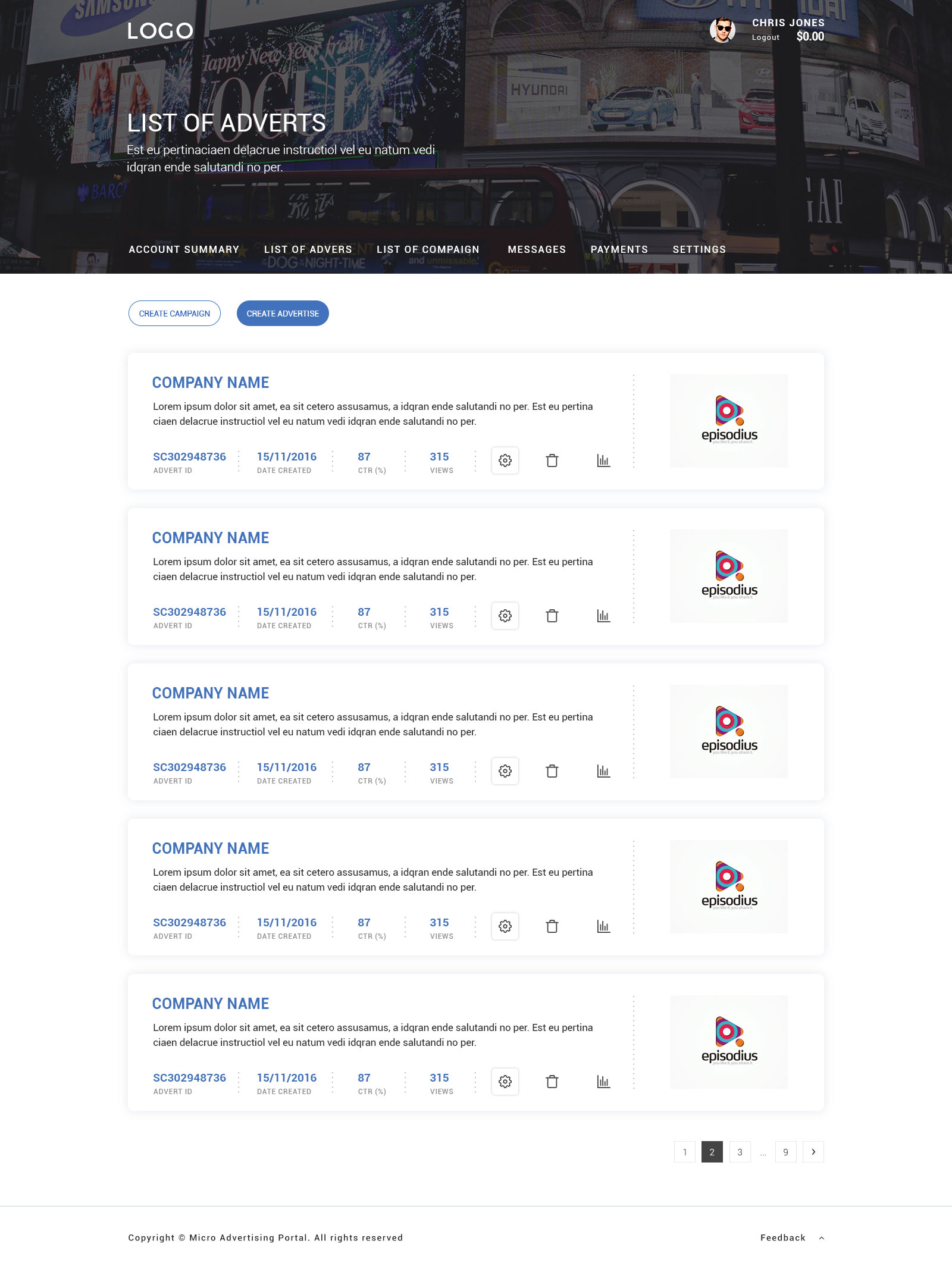 Micro Advertising Portal - Management system - Web-development - Merehead Development