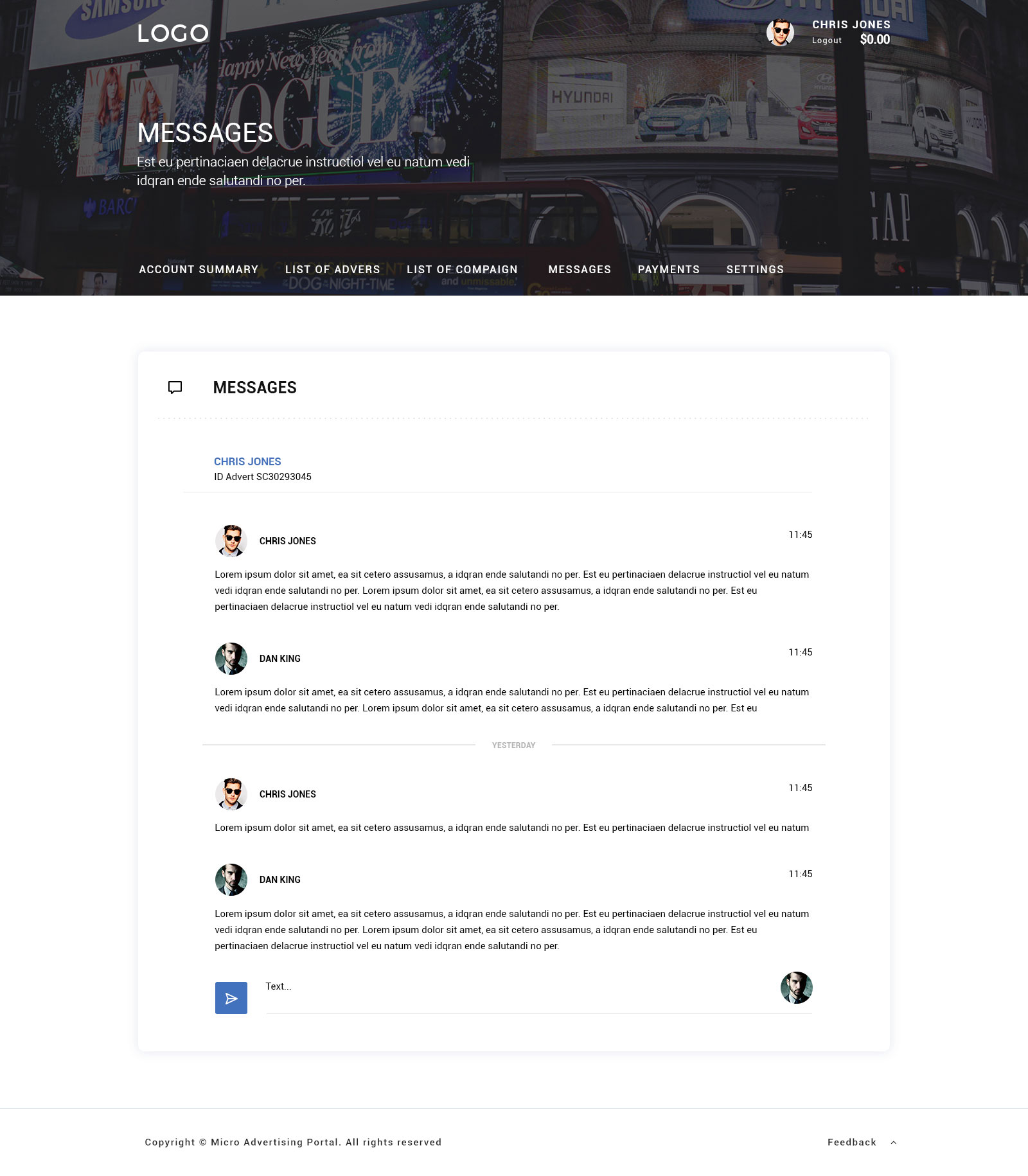 Micro Advertising Portal - Management system - Web-development - Merehead Development
