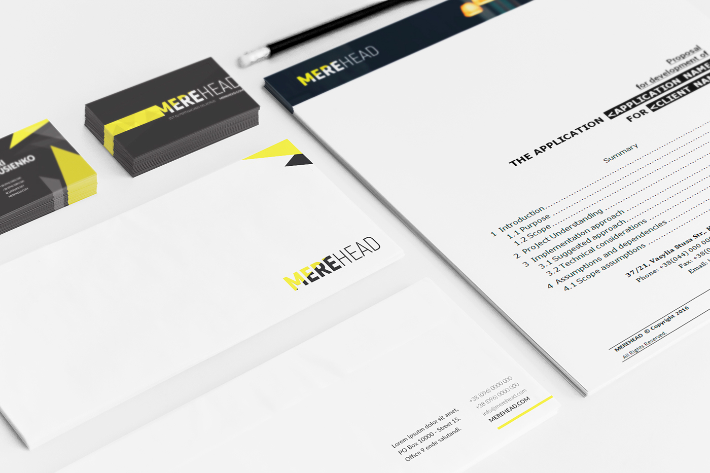 Development of branding for a digital agency - Branding - Design - Merehead Development