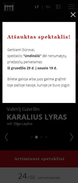 Website for theatre - Theatre - Web-development - Merehead Development
