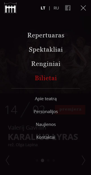 Website for theatre - Theatre - Web-development - Merehead Development