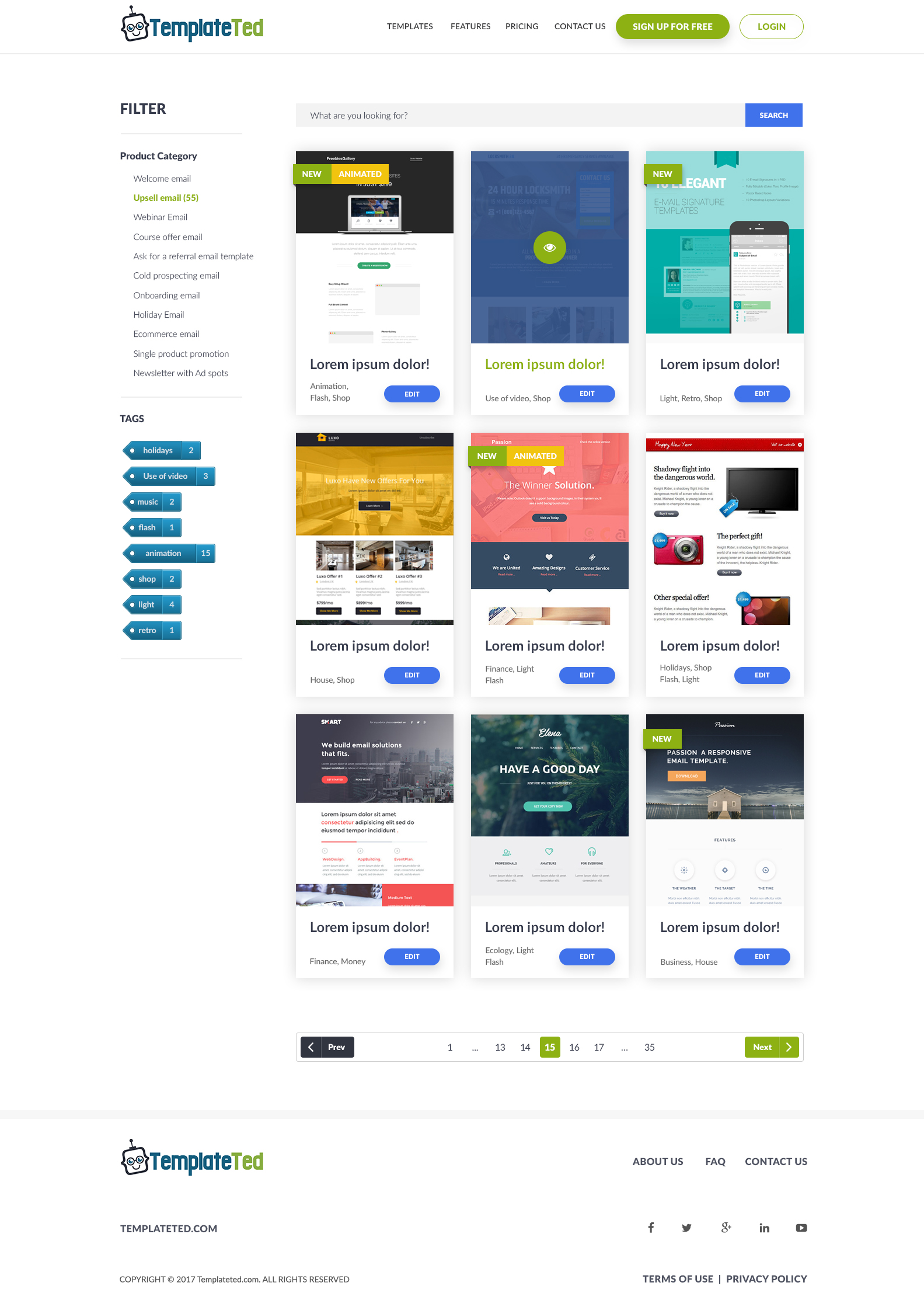 Designs for email templates service - SaaS project - Web-Design - Merehead Development