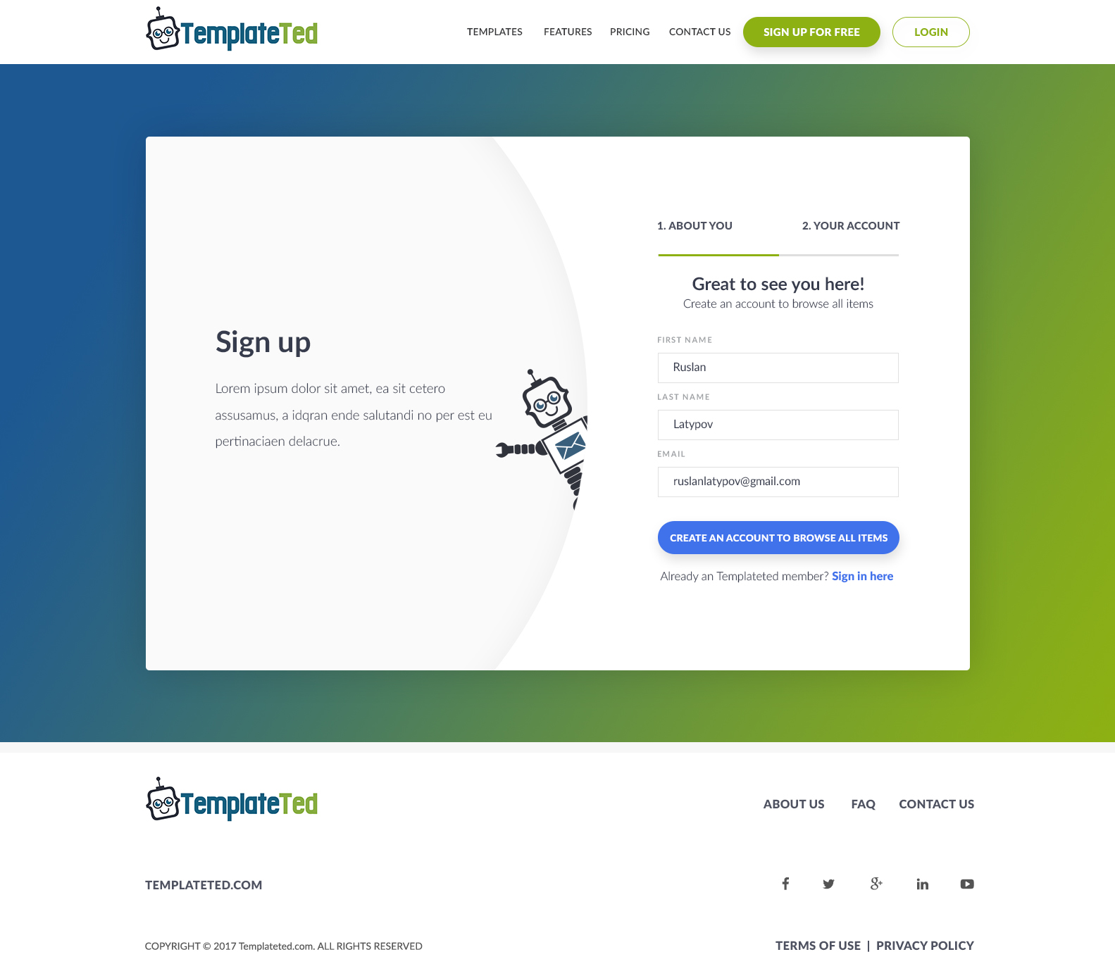 Designs for email templates service - SaaS project - Web-Design - Merehead Development