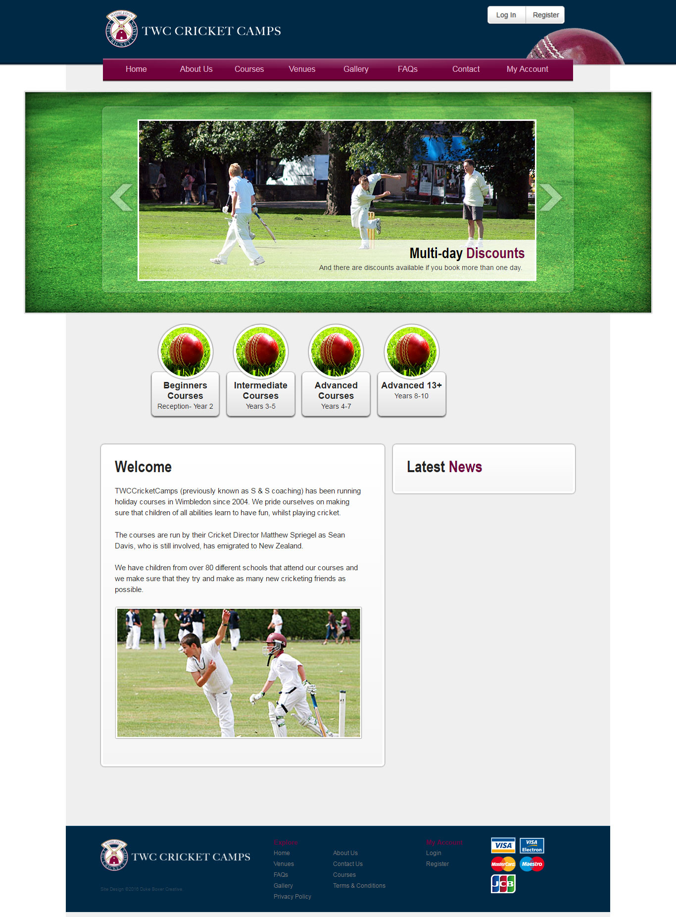 TWC Cricket Camp - Education project - Web-development - Merehead Development