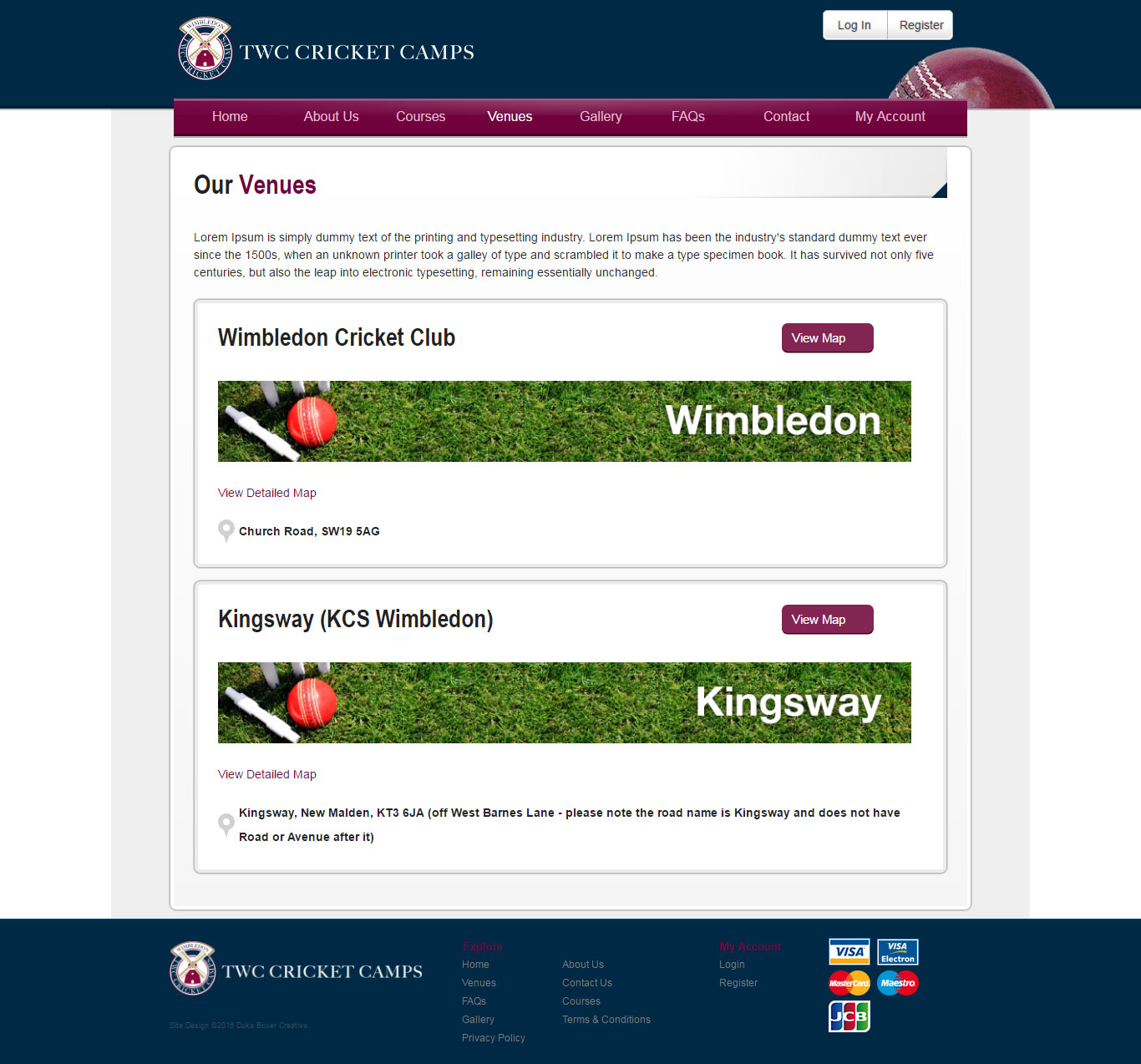 TWC Cricket Camp - Education project - Web-development - Merehead Development