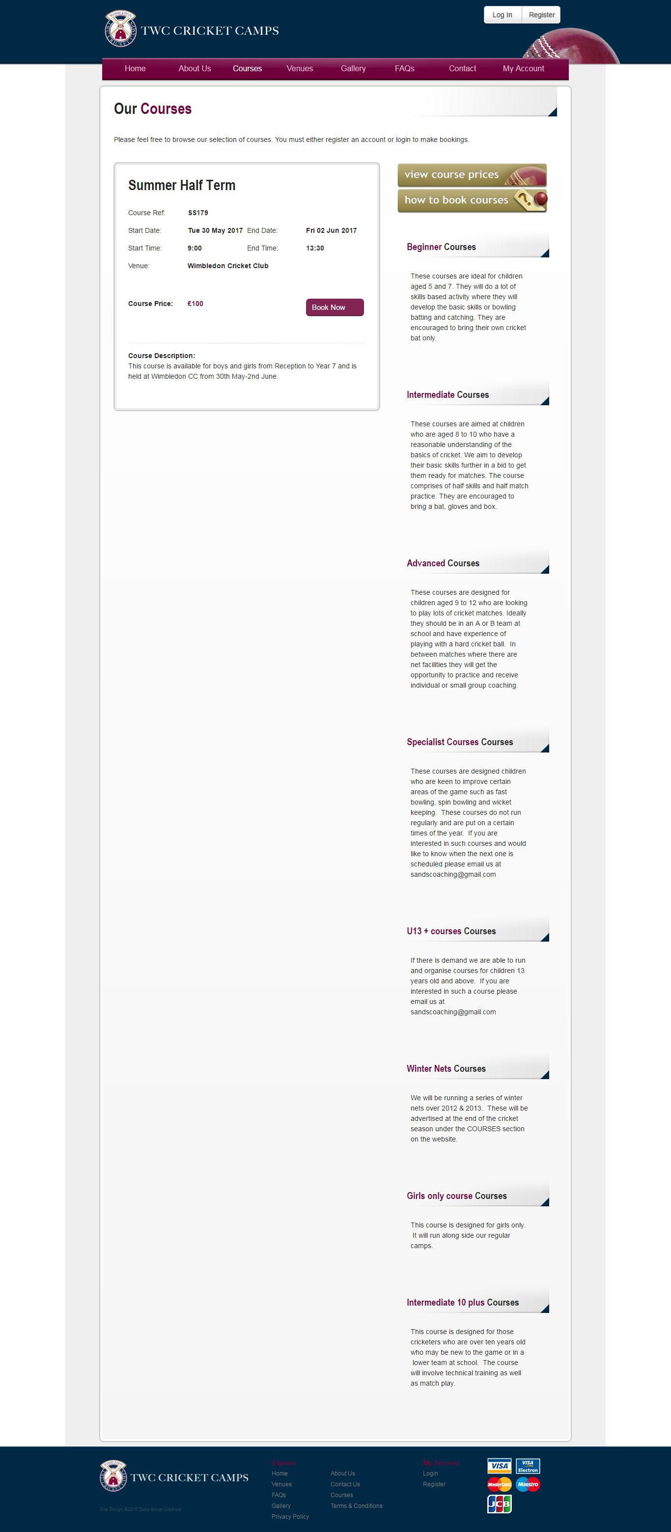 TWC Cricket Camp - Education project - Web-development - Merehead Development