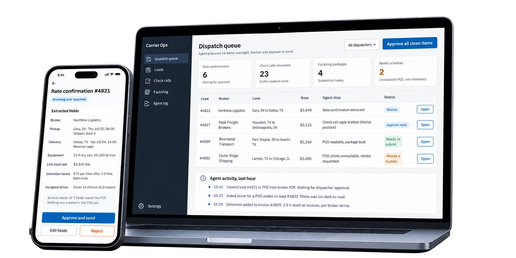Invoices Out on Delivery Day: An AI Agent for a 40-Truck Carrier